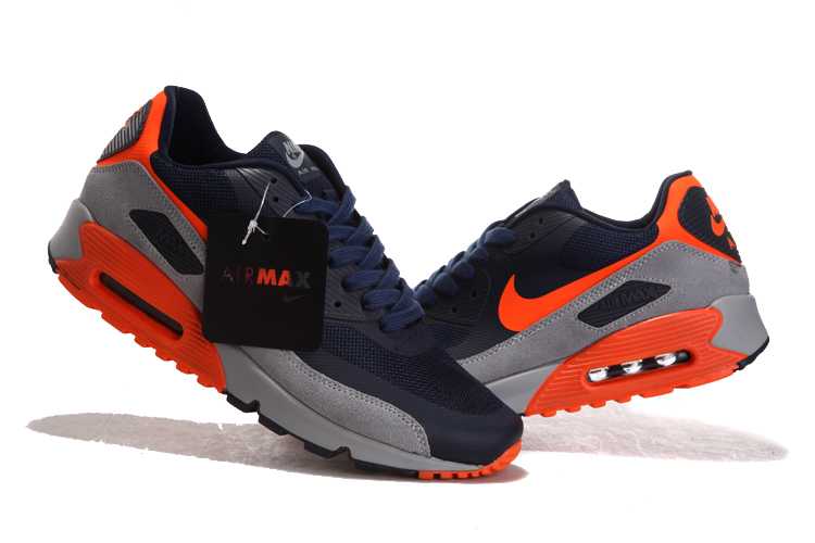New Men'S Nike Air Max Black/Gary/Orangered